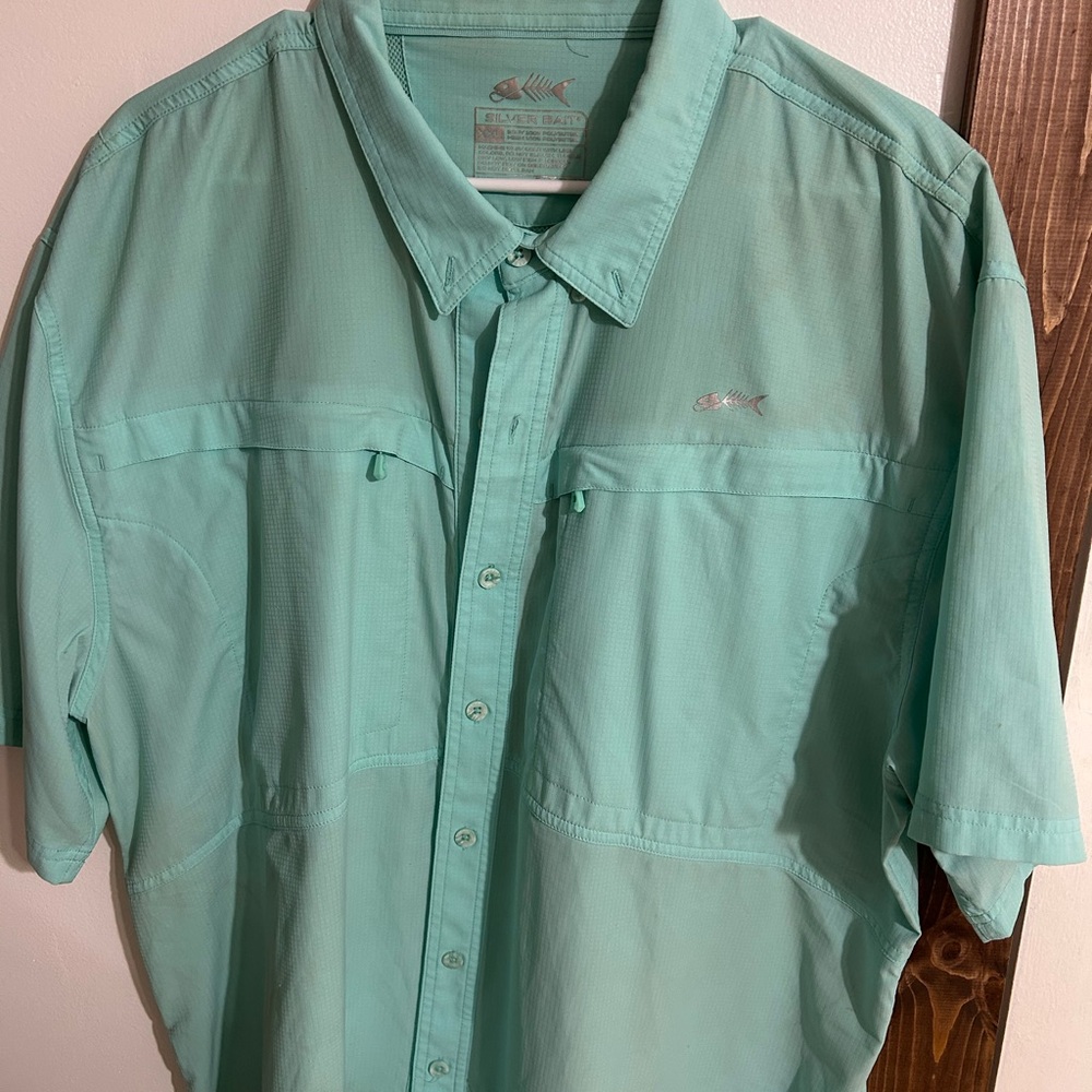 Aqua Dri-Fit Short Sleeve Button-Up Shirt